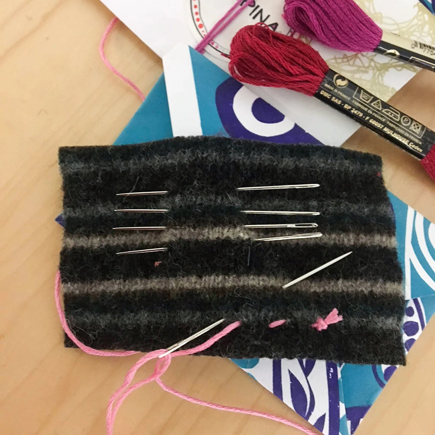 Hand Sewing Needles in Handmade Needlebook - Choose Size